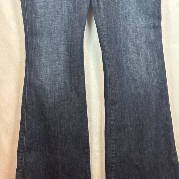 Pilcro Women's Dark Wash Flare Jeans Size 30 70s bohemian Hippie Night Out Dress - Picture 5 of 16